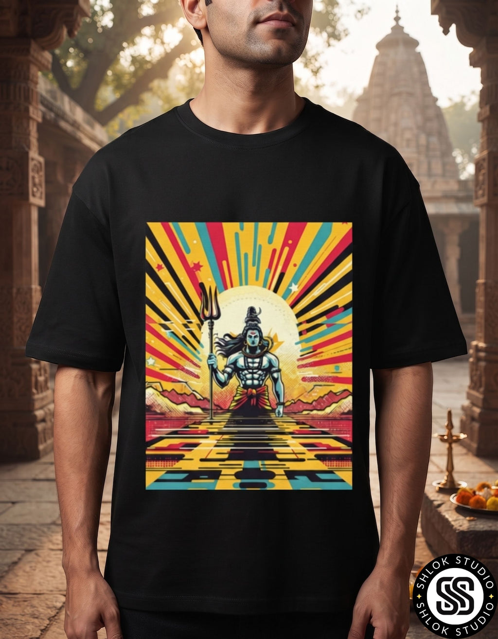 Shiva at Rainbow | Unisex Oversized Standard T-Shirt